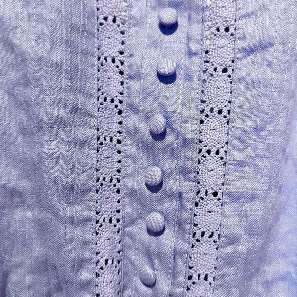 NWT Joslin Harriet Linen Mini Dress 6 Beachy Boho Cottage Pastel Fairy $400 MSRP - Picture 10 of 12